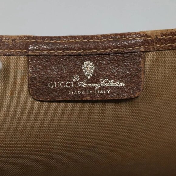 GUCCI GG Supreme Web Sherry Line Tote Bag PVC Beige 40 02 003 Auth 131395 - Picture 12 of 15